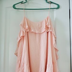 FREE PEOPLE SIZE MEDIUM BLUSH PINK SHIRT